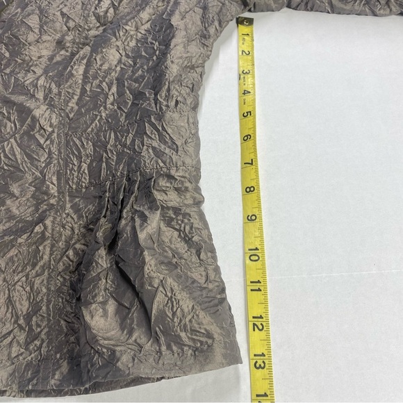 CHICO’S JOLENA CRINKLED JACKET WOMENS 2 TAN PARTY COCKTAILS - Picture 10 of 14